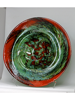 Kipuka Fire (platter) by Stephanie Ross & Hugh Jenkins