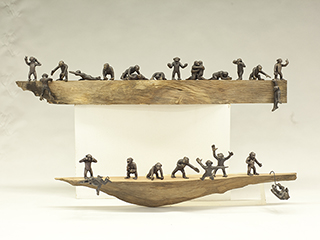 Primate Precipice: Chimps on a Cliff by Daniel Stratis