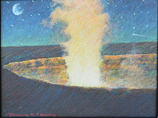 Halemaumau, Light of the Moon by Russell Lowrey