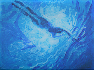 Blue Silhouette #1 by Carol Bennett