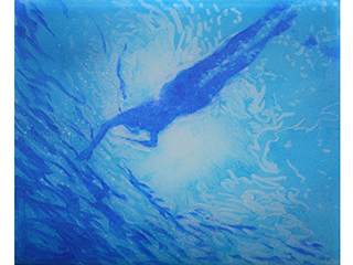 Blue Silhouette #3 by Carol Bennett