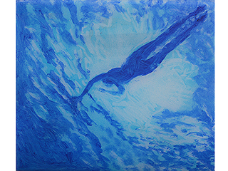 Blue Silhouette #4 by Carol Bennett