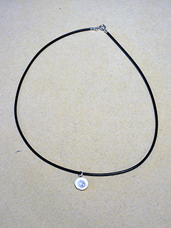Sterling Silver Pearl and Puka Necklace by Debra Casey