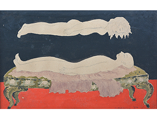 Untitled Woman on Settee by Isami Doi (1903-1965)