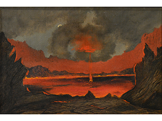 Untitled: Volcano by Ogura Itoh - (1870-1940)