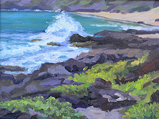 Makapuu on the Rocks by Lynne Boyer