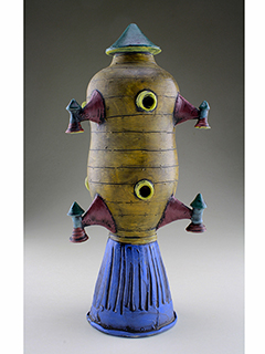 Orange and Blue Oxide Atomic Rocket by Daven Hee