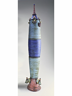 Blue Turquoise Eutectic Atomic Rocket by Daven Hee