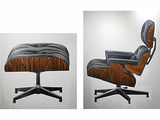 1956 Lounge and Ottoman (2 panels) by Kelly Sueda