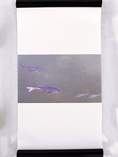 Contemplating Fish in a Temple Pond Contemplating by Bruce Behnke