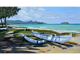 Waimanalo Beachwalk by Brenda Cablayan