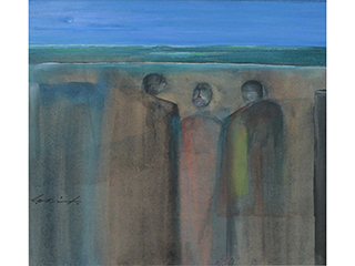 Untitled Figures (The Gathering) by Tom Okimoto (1928-2011)