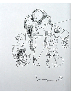 Kids and Cats by John Young (1909-1997)