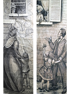 Commission - Downtown Honolulu 1876 #1&2 by Sandra Blazel