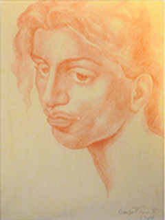 Untitled portrait of a woman by Madge  Tennent (1889-1972)