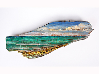 Ocean on Beach Board by Rebecca Horne