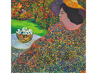 Hawaiian Woman in Garden by Guy Buffet(1943-2023)