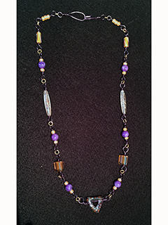 Lampwork & Amethyst #10 by Elaine Imoto