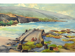 Pier (Kaupo-Hana Maui) by Juanita Vitousek (1890-1988)