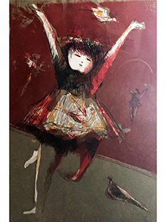 Girl with Birds by John Young (1909-1997)