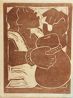 Hawaiian Gourd Player by Jean Charlot (1898-1979)