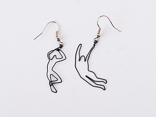 Black Earrings #7 by Elaine Imoto