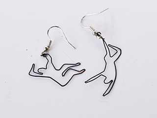 Black Earrings #8 by Elaine Imoto