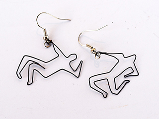 Black Earrings #10 by Elaine Imoto