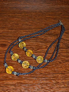 Yellow Crystals Multi Strand  by Rita  Chung