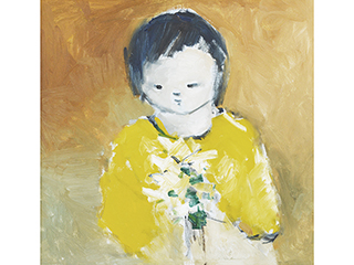 Girl with Flowers by John Young (1909-1997)