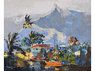 Looking Mauka Kahaluu by Hiroshi Tagami (1928-2014)