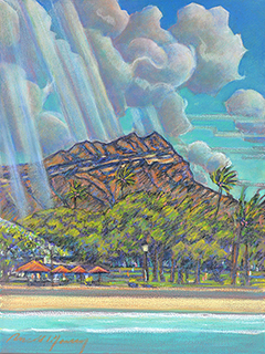 Showers over Diamondhead by Russell Lowrey