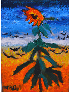 Sunflowers and Crows by Anthony  Mendivil
