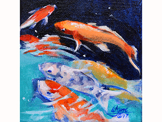 Curious Koi by Michelle Wynn