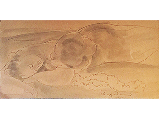 Reclining Woman with Lei by Madge Tennent (1889-1972)