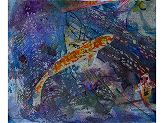 Koi Pond III by Jane Ra