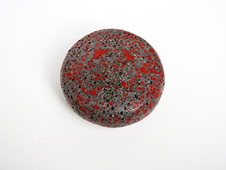 Puka Puka ulumaika with red epoxy by Don Matsumura