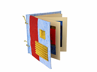 Untitled - Handmade Book of 4 paintings by Laurie McKeon