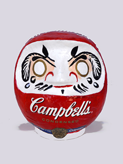 Daruma with a nod to Warhol by Sandra Blazel