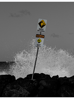 Waves on Ledge by Debra Casey