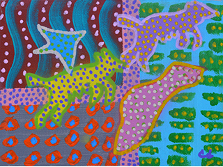 Dogs and Manu by Char Sinclair