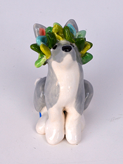 Lei Po'o Pooch (Gray) by Mariko Merritt