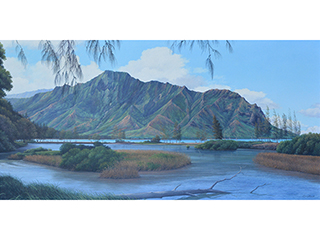 Kahana Bay (Fish Pond) by Gary Reed (1948-2015)