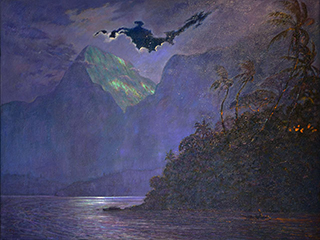 Moon Over Ulamao - Heeia by Dennis Morton