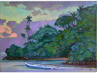 Canoe at Heeia by Dennis Morton