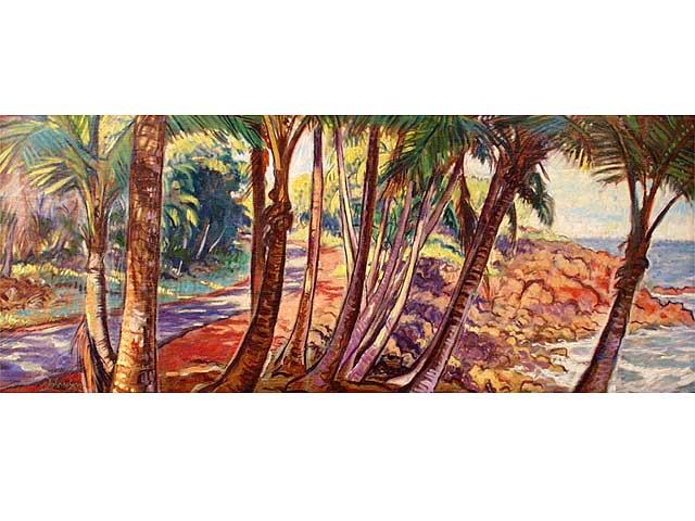 Puna Coastal Road (Evening Light at Mile 17) by Arthur  Johnsen (1952-2015)
