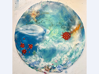 Blue Rounds 1 by Sally French