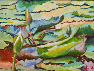 Luminous Lily Pond by Marcia Franklin