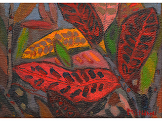 Red Crotons by Anthony  Mendivil