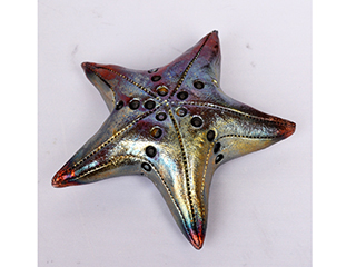 Raku Starfish (lg) by Noreen Watanabe
